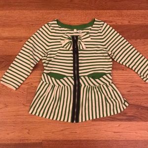 ANTHROPOLOGIE zip sweater by MOTH- S